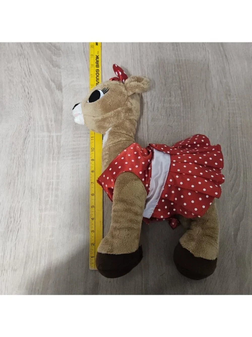 Build A Bear Rudolph The Red Nose Reindeer Clarice Plush In Christmas Dress